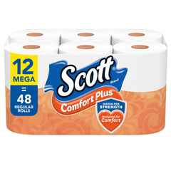 Scott Bathroom Tissue, Unscented, One-Ply, Mega Rolls - 12 rolls